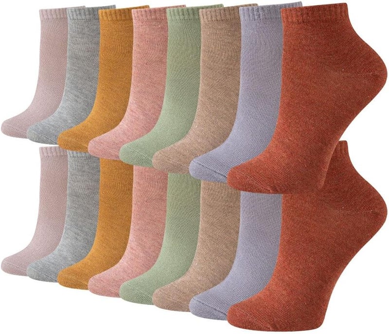 JOYNÉE 8/16 Pairs Womens Ankle Socks Lightweight Breathable Low Cut Casual Socks,Sock Size:9-11 - Image 1